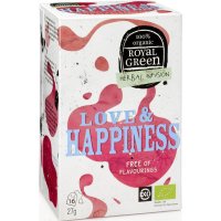 Royal Green Love & Happiness BIO 16 x 1,7g - bylinný čaj zaplní srdce i duši - 8710267691119