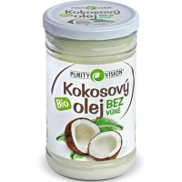 Kokosový olej bez vůně Purity Vision 900ml - 100% bio kokosový olej bez typické vůně a chuti - 8595572900657