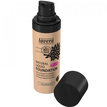 Lavera tekutý make-up 02 Slonová kost 30ml - bio ingredience jako arganový olej a květové lipozomy, chrání pleť před nepříznivými vlivy - 4021457609987