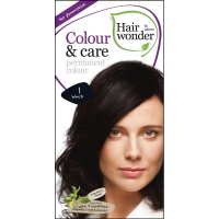 Přírodní barva na vlasy Černá 1 Hairwonder 100ml - pro středně hnědé až černé vlasy, bez amoniaku, bez chemie - 8710267120121