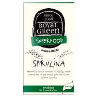 Spirulina BIO Royal Green 60 tablet - zdroj přírodních vitamínů a minerálů, přes 60 zdraví prospěšných látek jako chlorofyl, enzymy, beta-karoten - 8710267027031