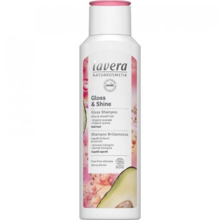 Šampon na vlasy Gloss & Shine Lavera 250ml - pro hladké a lesklé vlasy, s quinoou a avokádem - 4021457633975