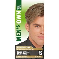 Střední blond barva na vlasy pro muže Hennaplus - přírodní krémová barva vhodná rovněž pro barvení vousů, knírů či kotlet - 8710267400001