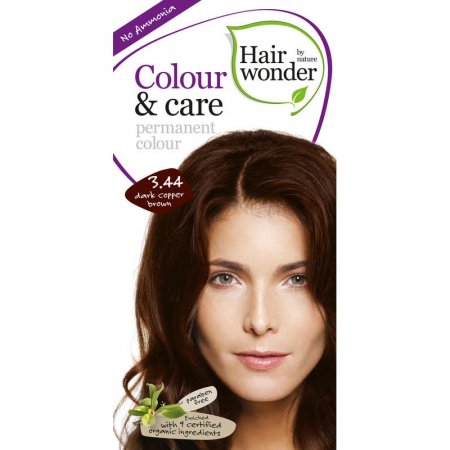 Barva na vlasy Tmavě měděná hnědá 3.44 Hairwonder 100ml - vydrží 6-8 týdnů, barva bez parabenů i amoniaku - 8710267120176