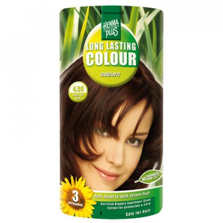 Kaštanová barva na vlasy dlouhotrvající 4.56 Hennaplus - péče o vlasy pro krásné, trvanlivé a intenzivní barvy - 8710267491498
