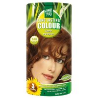Měděná mahagonová barva na vlasy dlouhotrvající 6.45 Hennaplus - extrakt z Henny pro jiskřivý lesk, bylinné extrakty revitalizují - 8710267491412