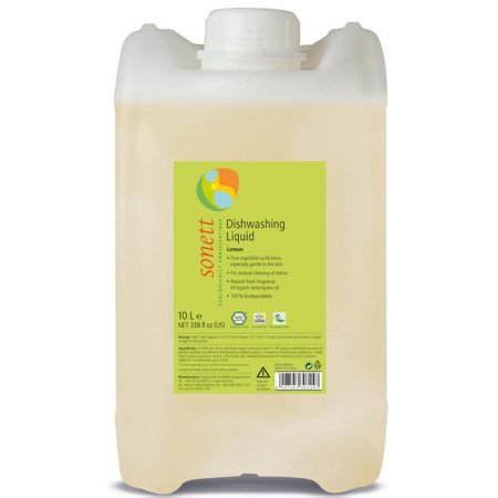 Ekologický prostředek na nádobí Sonett 10l - funguje bez ohledu na tvrdost vody, obsahuje příjemný éterický olej z bio lemongrass - 4007547307247