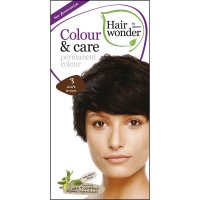 Tmavě hnědá barva na vlasy 3 Hairwonder 100ml - přírodní barva bez chemie, bez amoniaku i parabenů, neobsahuje PPD - 8710267120114