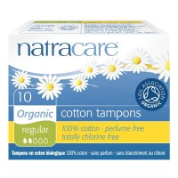 Menstruační tampóny Regular Natracare 10ks - tampóny z bio bavlny - 782126181039