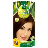 Barva na vlasy dlouhotrvající Teplá hnědá 4.45 Hennaplus - vydrží až 3 měsíce, UV ochrana a revitalizace vlasů, jiskřivý lesk - 8710267491603