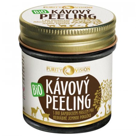 Kávový tělový peeling Purity Vision 110g - arabika, mořská sůl, bambucké máslo a raw kokosový olej - 8595572901654