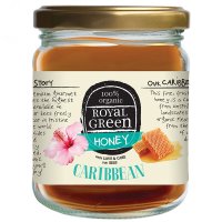 Karibský bio med Royal Green 250g - jemný ovocně aromatizovaný med, kulinářská pochoutka