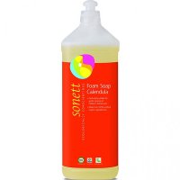 Pěnivé tekuté mýdlo pro děti Sonett 1l - s měsíčkem lékařským, příjemná ovocná vůně, jemné čištění dětské pokožky - 4007547207448