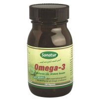 Omega 3 nenasycené mastné kyseliny Sanatur 120 kapslí - olej z divokého sezamu, podpora látkové výměny, metabolismu tuků, posílení cév - 4036185004300