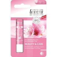 Růžový balzám na rty Beauty&Care Lavera 4,5g - péče a lehké obarvení rtů růžovým nádechem, přirozeně krásné a hebké rty - 4021457612284