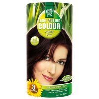 Červeně černá barva na vlasy dlouhotrvající 2.66 Hennaplus - bylinné extrakty revitalizují, barva vydrží 3 měsíce - 8710267491528