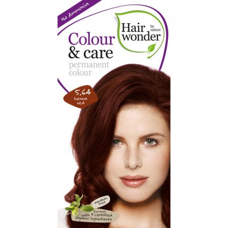 Přírodní barva na vlasy Červená henna 5.64 Hairwonder 100ml - vydrží 6-8 týdnů, bio rostlinné výtažky, bez chemie - 8710267120169