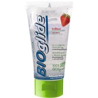 Jahodový lubrikační gel BIOglide 80ml - gel s vůní a příchutí jahod, dlouhotrvající lubrikační vlastnosti - 4028403110214
