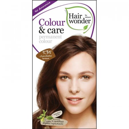 BIO barva na vlasy Čokoládově hnědá 5.35 Hairwonder 100ml - neobsahuje PPD ani parabeny, bez amoniaku, pro středně blond až středně hnědé - 8710267120077