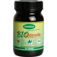 Bio chlorella pyrenoidosa Sanatur 500 tablet - doplňuje dietní a detoxikační kúry - 4036185003242